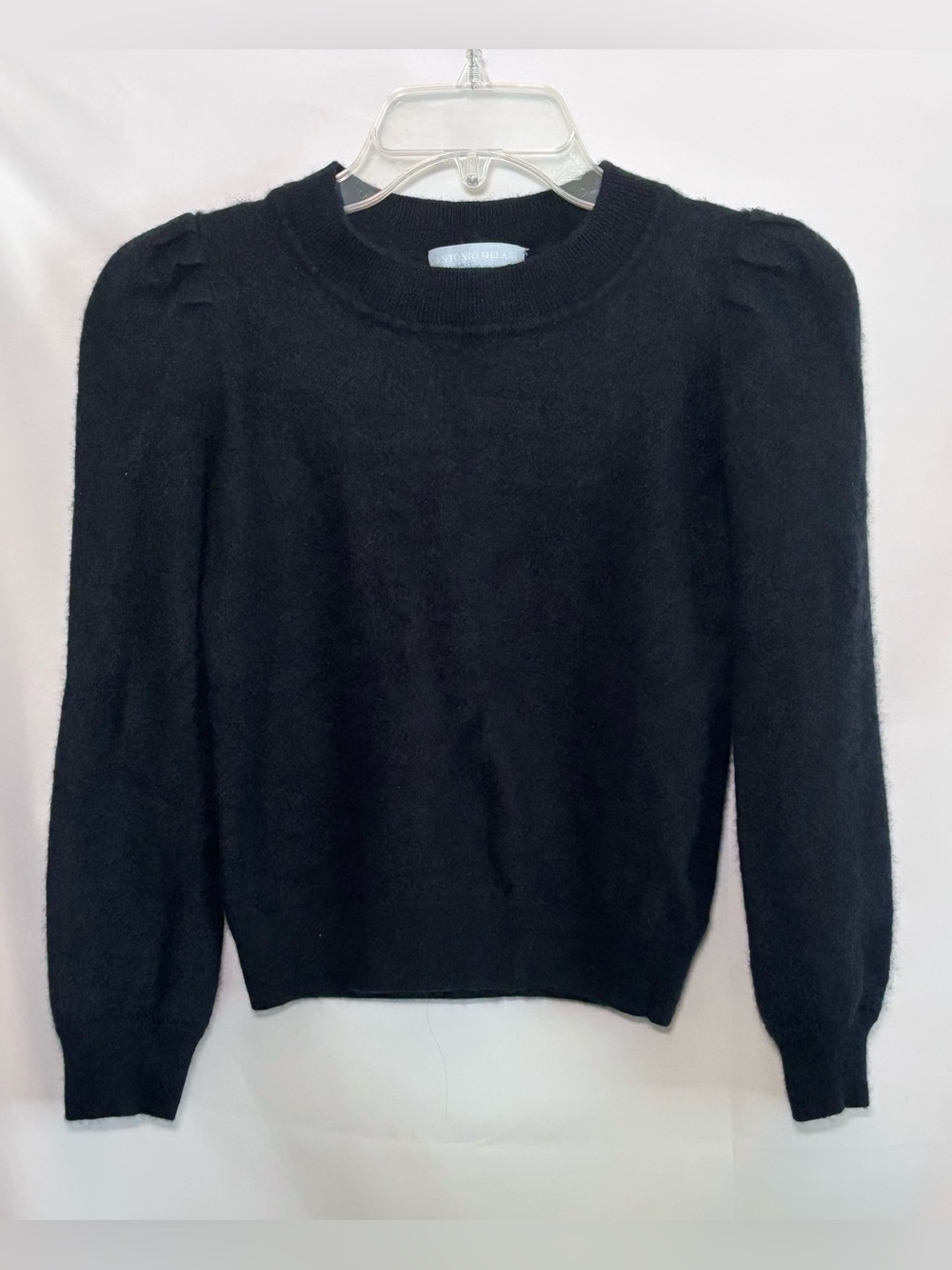 Antonio Melani Laura Puff Sleeve Crew Neck 100% Cashmere Sweater